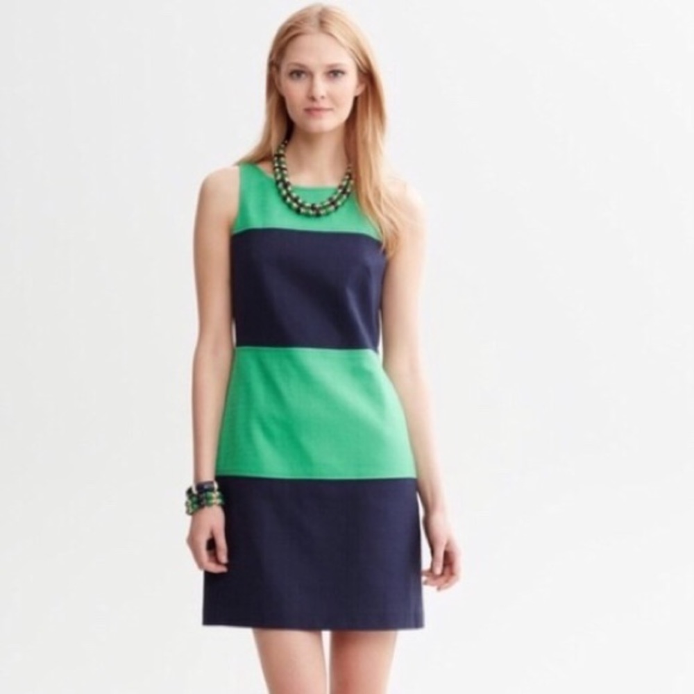 Banana Republic Textured Colorblock Sheath Dress